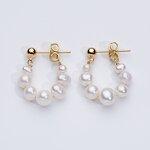 Pearl Earrings Manufacturer - Fashion Hoop 18k Gold Plated for Women