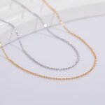 Necklace Manufacturer - CH020 Beads Chain 925 Sterling Silver Gold Plated