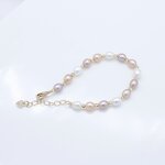 Pearl Bracelet Manufacturer - 003B 6-7mm Adjustable Gold Plated for Women
