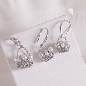 Jewelry Set Manufacturer - JW5042 3-5mm Freshwater Pearl DIY Set