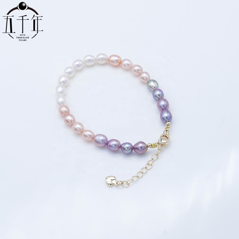 Pearl Bracelet Manufacturer - 001B 5-6mm Adjustable Gold Plated for Women