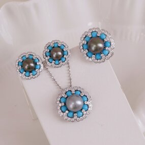 Jewelry Set Manufacturer - JW5048 8-11mm Freshwater Pearl DIY Set