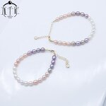 Pearl Bracelet Manufacturer - 001B 5-6mm Adjustable Gold Plated for Women