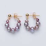 Pearl Earrings Manufacturer - Fashion Hoop 18k Gold Plated for Women