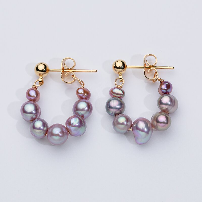 Pearl Earrings Manufacturer - Fashion Hoop 18k Gold Plated for Women