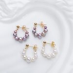Pearl Earrings Manufacturer - Fashion Hoop 18k Gold Plated for Women