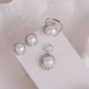 Jewelry Set Manufacturer - JW5044 8-12mm Freshwater Pearl DIY Set