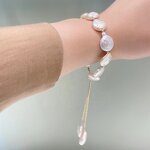 Pearl Bracelet Manufacturer - 003B 10-13mm Adjustable Gold Plated for Women