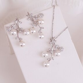 Jewelry Set Manufacturer - JW5052 6-7mm Freshwater Pearl DIY Set