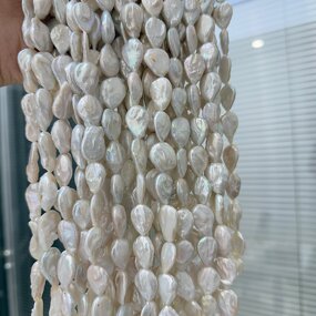 Pearl Necklace Manufacturer - Wholesale 14-16mm White Baroque Drop Freshwater