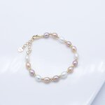 Pearl Bracelet Manufacturer - 003B 6-7mm Adjustable Gold Plated for Women