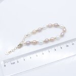 Pearl Bracelet Manufacturer - 003B 6-7mm Adjustable Gold Plated for Women