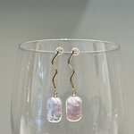 Pearl Earrings Manufacturer - 008E Baroque Drop Hoop Gold Plated for Women