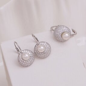 Jewelry Set Manufacturer - JW5045 6-7mm Freshwater Pearl DIY Set