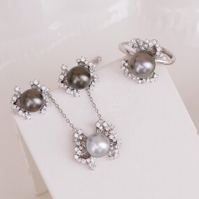 Jewelry Set Manufacturer - JW5051 8-9mm Freshwater Pearl DIY Set