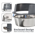 Cat Litter Box - Manufacturer Large Round High Sides Lid Stainless Steel Smooth Plastic