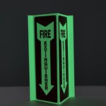 Safety Sign Manufacturer - 3-Way Fire Safety Glow with 3M Adhesive PVC