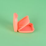 Compact Powder Case - Manufacturer 5.5g Orange Matte Square Acrylic Custom Logo