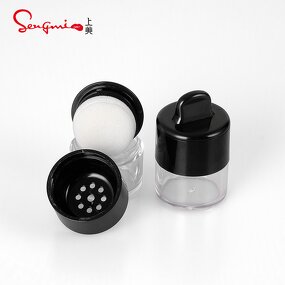 Loose Powder Bottle - Manufacturer 10g Round Plastic With Sponge Makeup Container