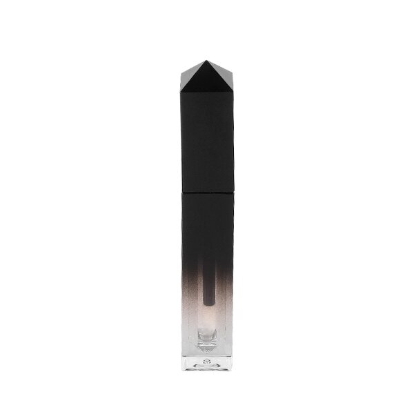 Lip Gloss Tube - Manufacturer Square Gradient Black Empty Lip Gloss Packaging With Wand