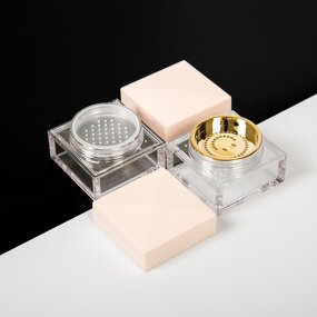 Nail Glitter Case - Manufacturer Luxury Pink Plastic Custom Logo Loose Powder Jar