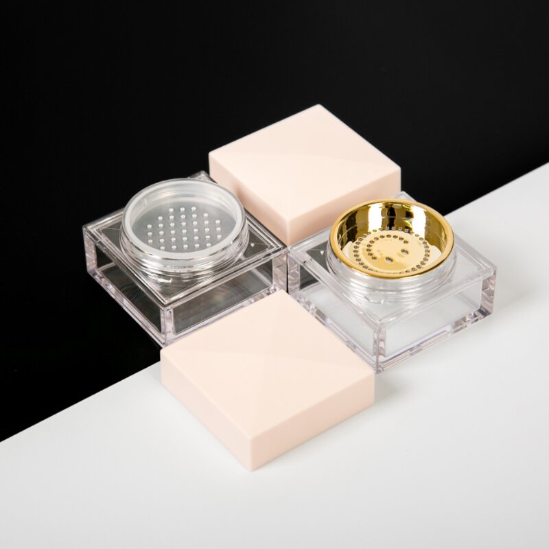 Nail Glitter Case - Manufacturer Luxury Pink Plastic Custom Logo Loose Powder Jar