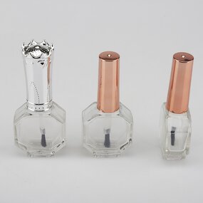 Nail Polish Bottle - Manufacturer 10ml Luxury Crown Cap Glass UV Gel With Brush