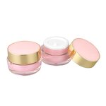 Cosmetic Jar - Manufacturer 10g/10ml Double Wall Frosted Pink Lotion Plastic Cream Jar