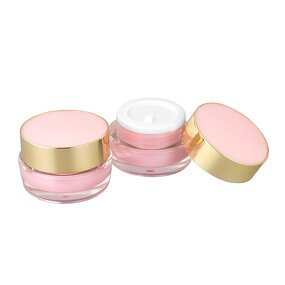 Cosmetic Jar - Manufacturer 10g/10ml Double Wall Frosted Pink Lotion Plastic Cream Jar