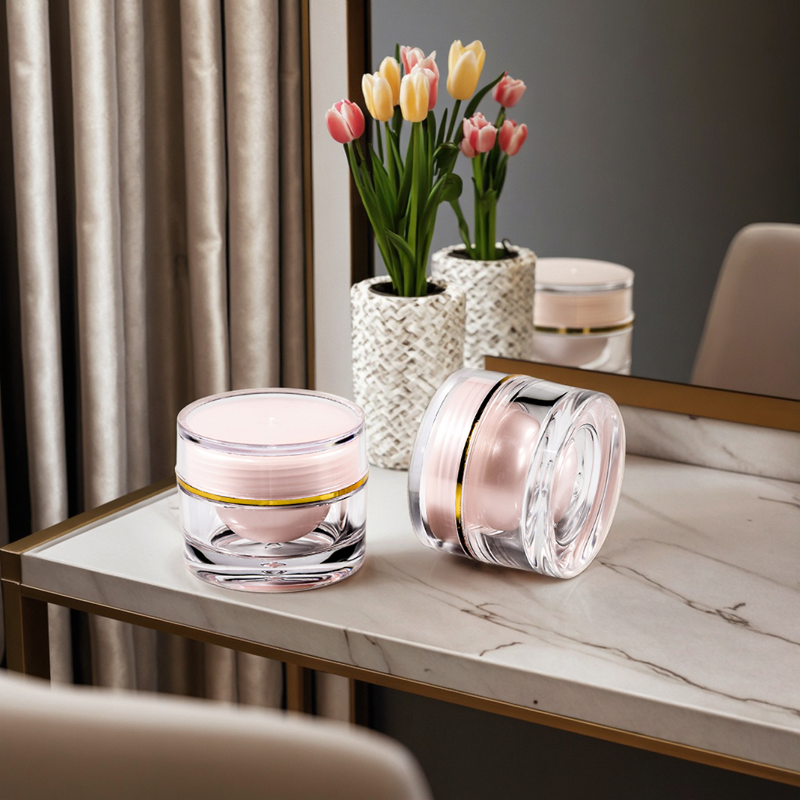 Cosmetic Jar - Manufacturer Low MOQ Pink Skincare Lip Scrub Plastic Packaging Jar