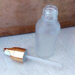 Serum Bottle - Manufacturer 15ml Flat Shoulder Frosted Clear Glass Hair Essential Oil