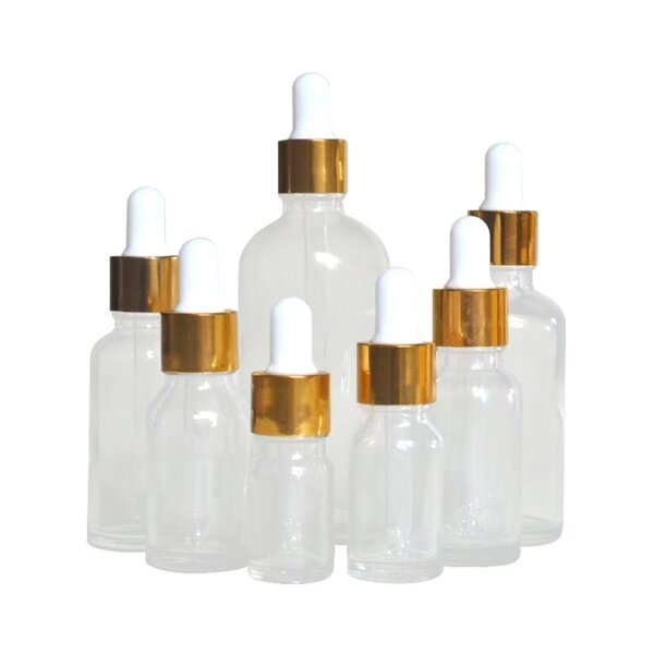 Serum Bottle - Manufacturer 15ml Flat Shoulder Frosted Clear Glass Hair Essential Oil