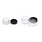 Loose Powder Jar - Manufacturer Clear Round Gold Flip Cap Blusher Cosmetic Container