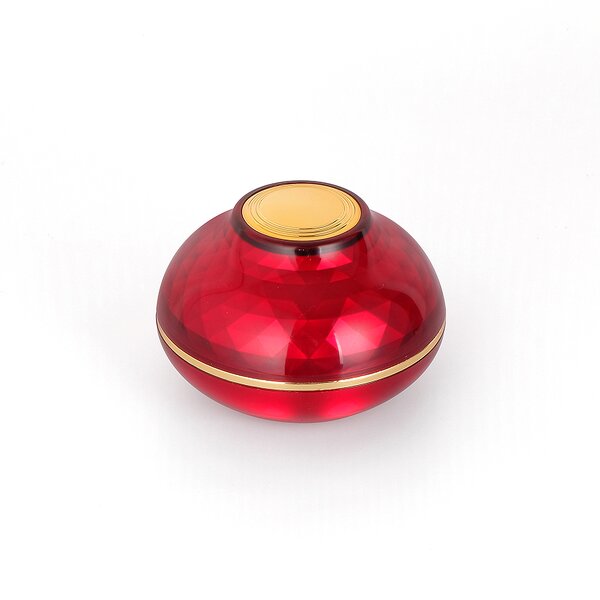 Cosmetic Jar - Manufacturer 30g White Red Acrylic Cream Plastic Cap Skincare Packaging