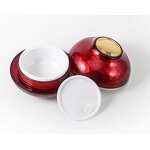 Cosmetic Jar - Manufacturer 30g White Red Acrylic Cream Plastic Cap Skincare Packaging