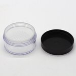 Loose Powder Jar - Manufacturer Clear Round Gold Flip Cap Blusher Cosmetic Container