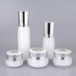 Cosmetic Jar - Manufacturer 10g-30g White Golden Round Acrylic Plastic Cream Packaging
