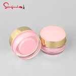 Cosmetic Jar - Manufacturer 10g/10ml Double Wall Frosted Pink Lotion Plastic Cream Jar