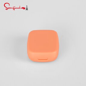 Compact Powder Case - Manufacturer 5.5g Orange Matte Square Acrylic Custom Logo