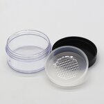 Loose Powder Jar - Manufacturer Clear Round Gold Flip Cap Blusher Cosmetic Container