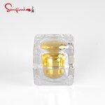 Cosmetic Set - Manufacturer 5g-50g Jar 15ml-100ml Square Matte Black Gold Plastic Set