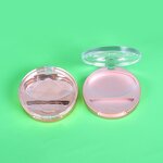 Eyeshadow Case - Manufacturer Round Single Gold Empty Transparent Cosmetic Case