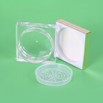Loose Powder Jar - Manufacturer 30g Double Wall Clear Black Square With Sifter
