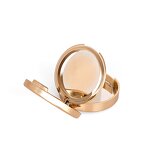 Compact Powder Case - Manufacturer Luxury Round Gold Rose Flower Engraved With Mirror