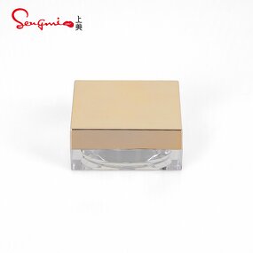 Loose Powder Jar - Manufacturer 30g Double Wall Clear Black Square With Sifter