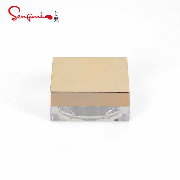 Loose Powder Jar - Manufacturer 30g Double Wall Clear Black Square With Sifter