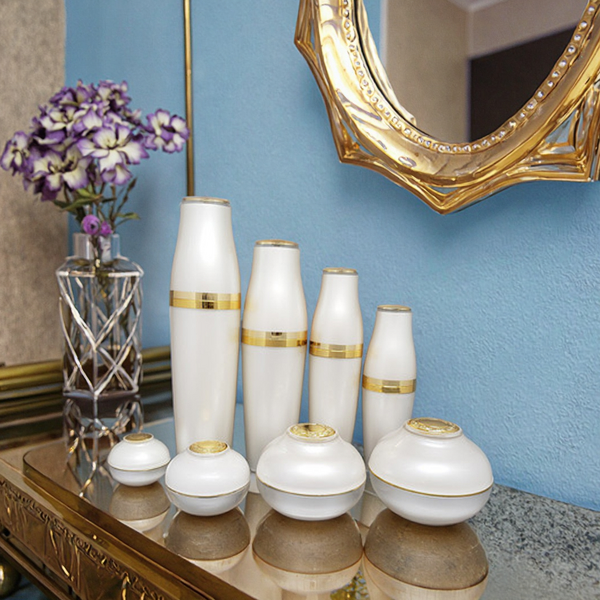 Cosmetic Bottle - Manufacturer 30ml-120ml Round Gold Acrylic Cream Unique Skin Care