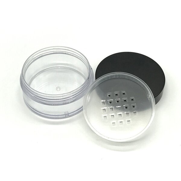 Loose Powder Jar - Manufacturer Clear Round Plastic Cosmetic Makeup With Sifter