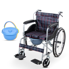 Wheelchair Manufacturer - Portable Manual Foldable Aluminium with Bedpan