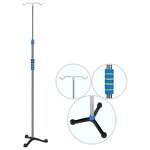 IV Pole Manufacturer - Portable Foldable 5 Legs Adjustable Stainless